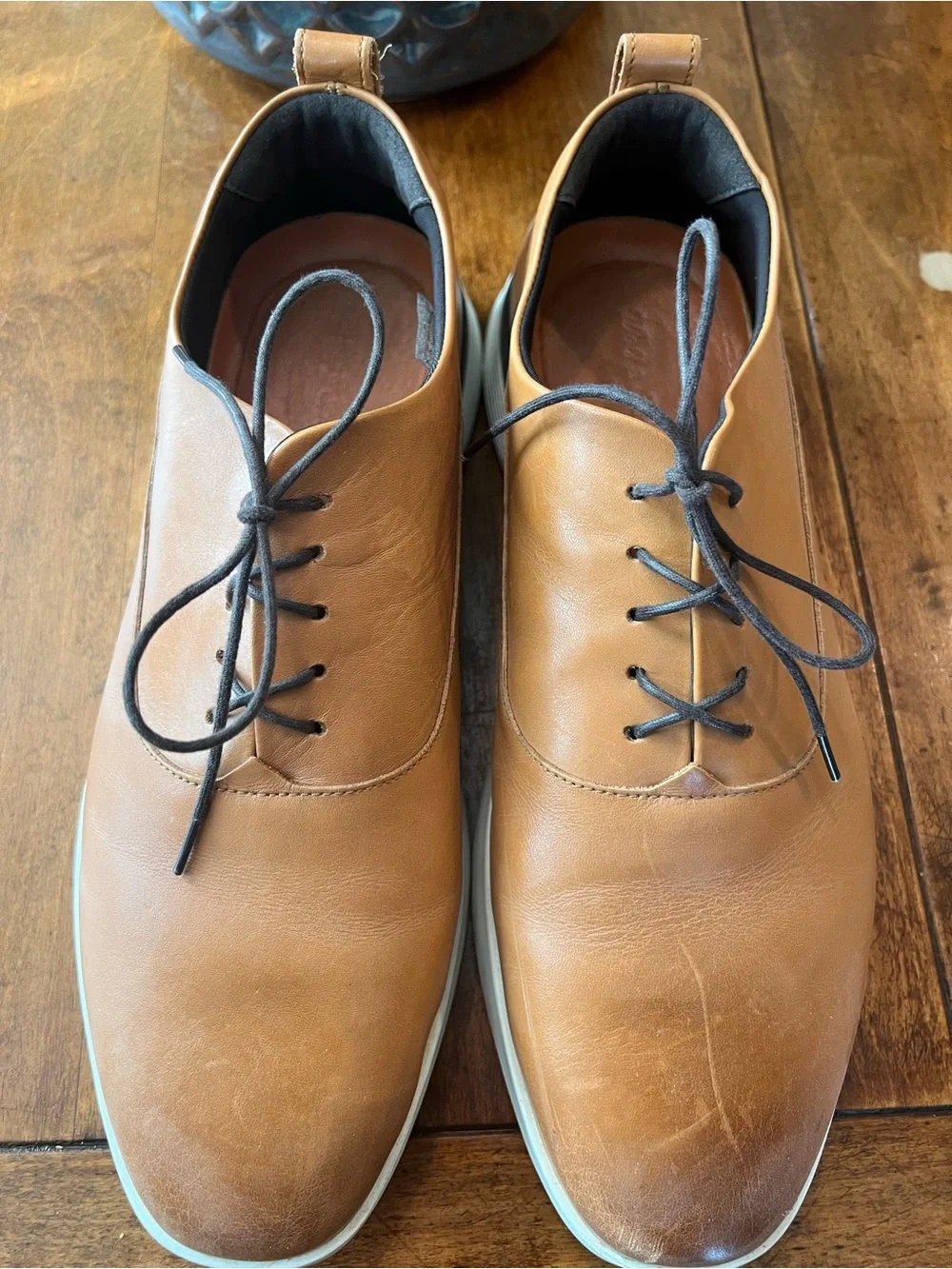 Wolf & Shepherd Men’s Brown Leather Dress Shoes Size 11 Comfort Oxford Portugal